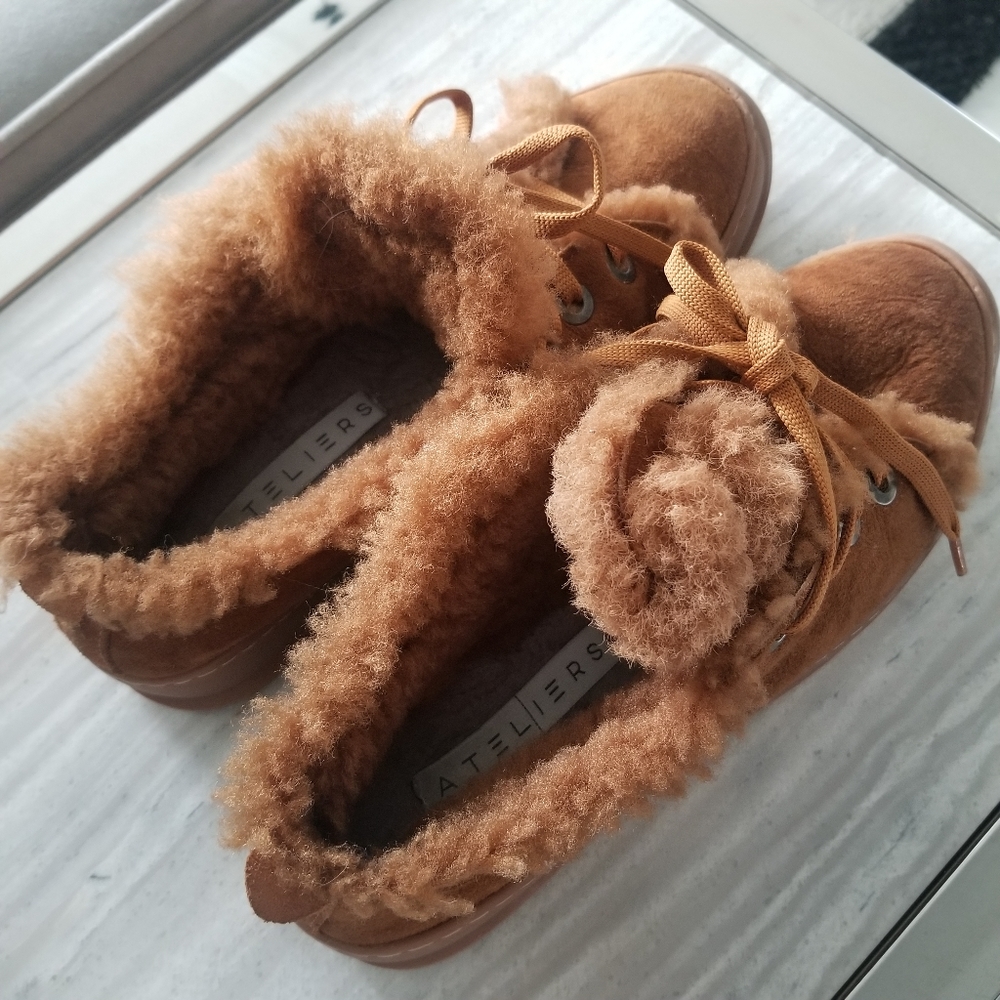 Ateliers shearling sneakers 7.5